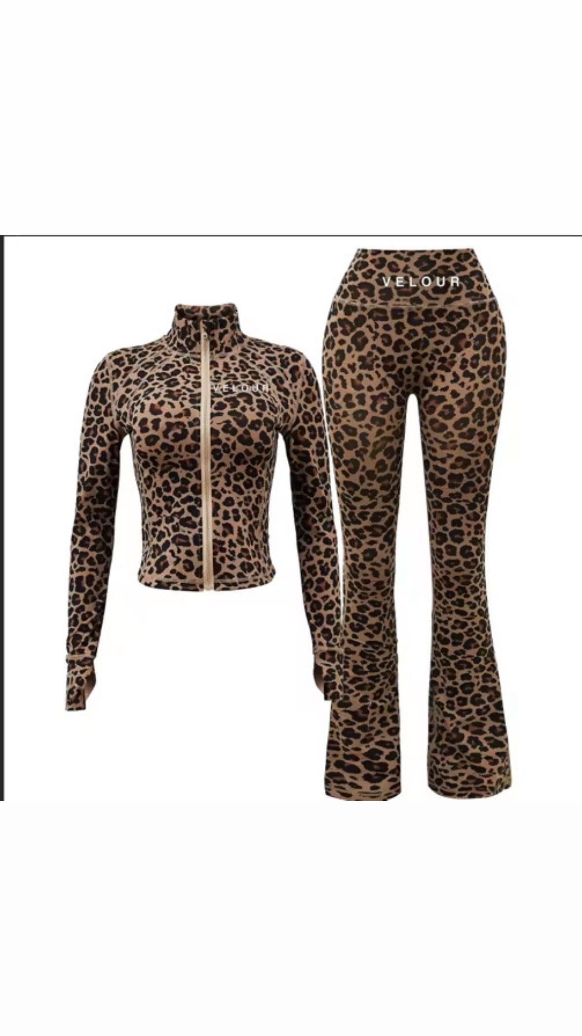 VELOUR  LEOPARD TRACK SUIT