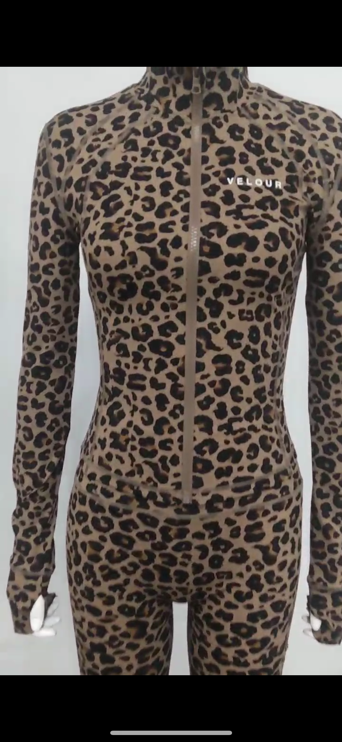 VELOUR  LEOPARD TRACK SUIT
